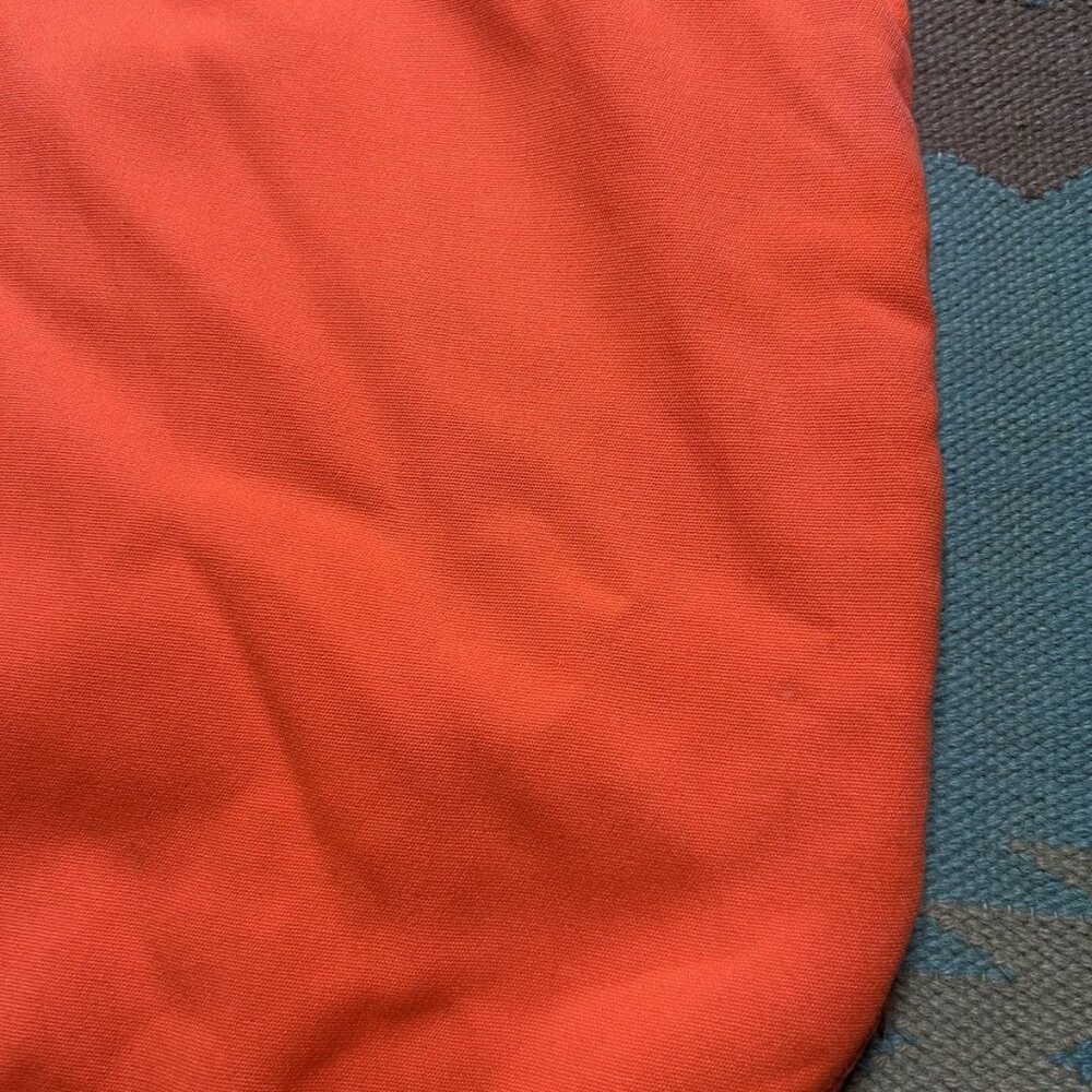Vintage 60s 70s sherpa lined hunting vest blaze orange hi vis zip men’s medium - Picture 8 of 9